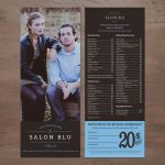 Salon Blu - York, PA - Price Card and Coupon Design by SG, LLC